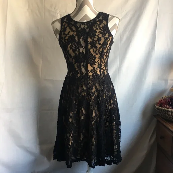 Liberty Love | Dresses | Liberty Love Black Lace Wtan Lining Dress Sz Sm |  Poshmark